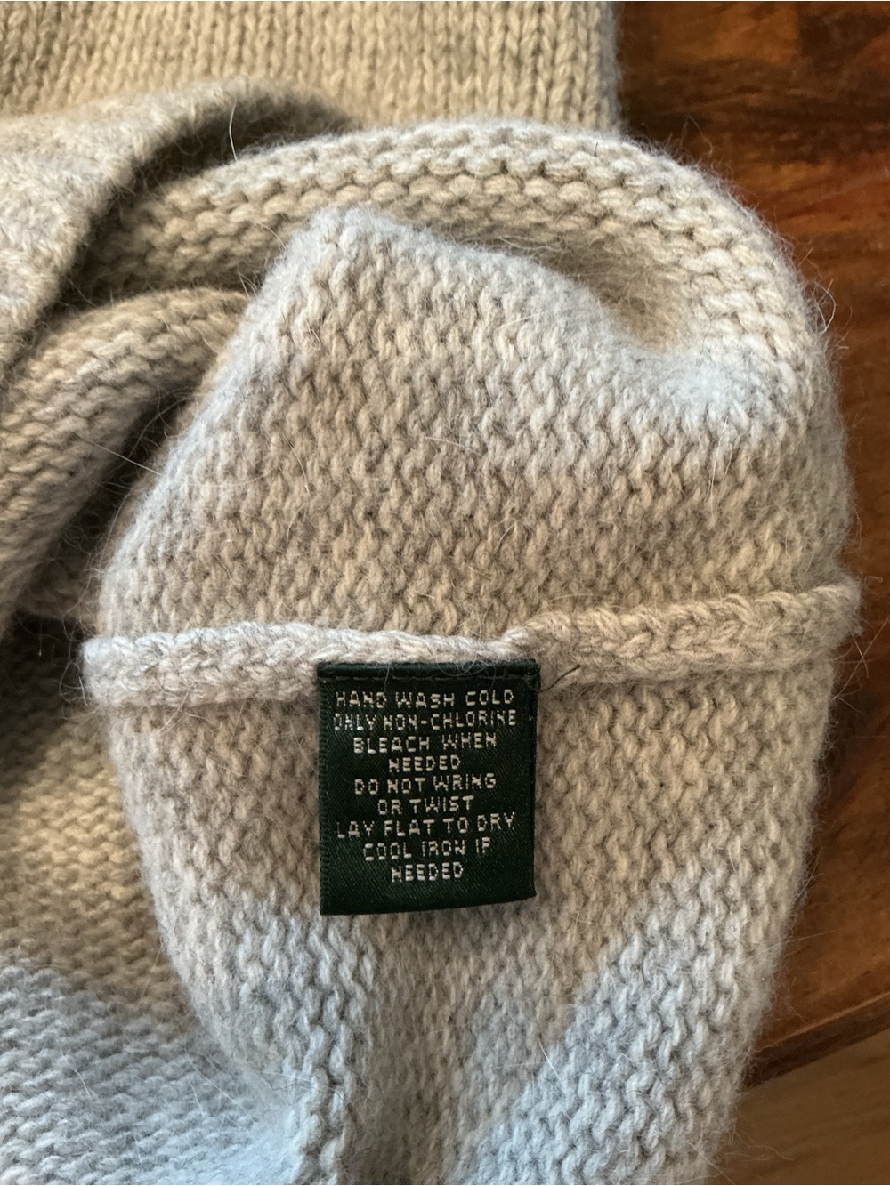 Lauren Ralph Lauren Wool Angora Turtleneck Sweater Heather Grey Medium - Picture 4 of 4